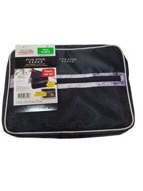 Mead Five Star Tech Sleeve Chromebook & Laptop Storage 11" Zip Close Black Grey